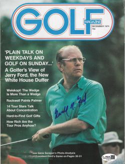 Autographed President Gerald R. Ford Golf Magazine December 1974 JSA