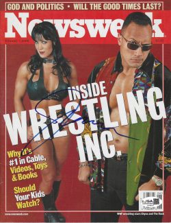 Autographed CHYNA Wrestling Newsweek Magazine 2/7/2000 JSA