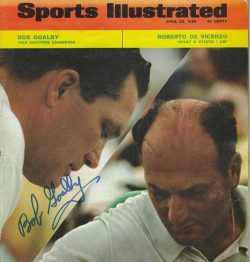 Autographed BOB GOALBY PGA Golfer Sports Illustrated Magazine 4/22/1968