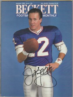 Autographed JIM KELLY Buffalo Bills Beckett Magazine January 1992