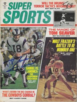 Autographed Signed ROMAN GABRIEL Los Angeles Rams Super Sports Magazine 3/1970