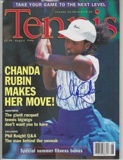 Autographed CHANDA RUBIN Tennis Magazine August 1996