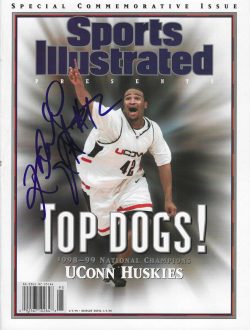 Autographed KHALID EL-AMIN UCONN HUSKIES 1998-99 Sports Illustrated Commemorative Issue