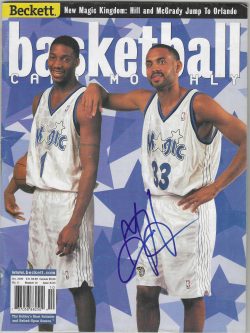 Autographed GRANT HILL Orlando Magic Beckett Magazine October 2000