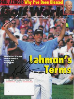 Autographed TOM LEHMAN Golf World Magazine 5/27/1994