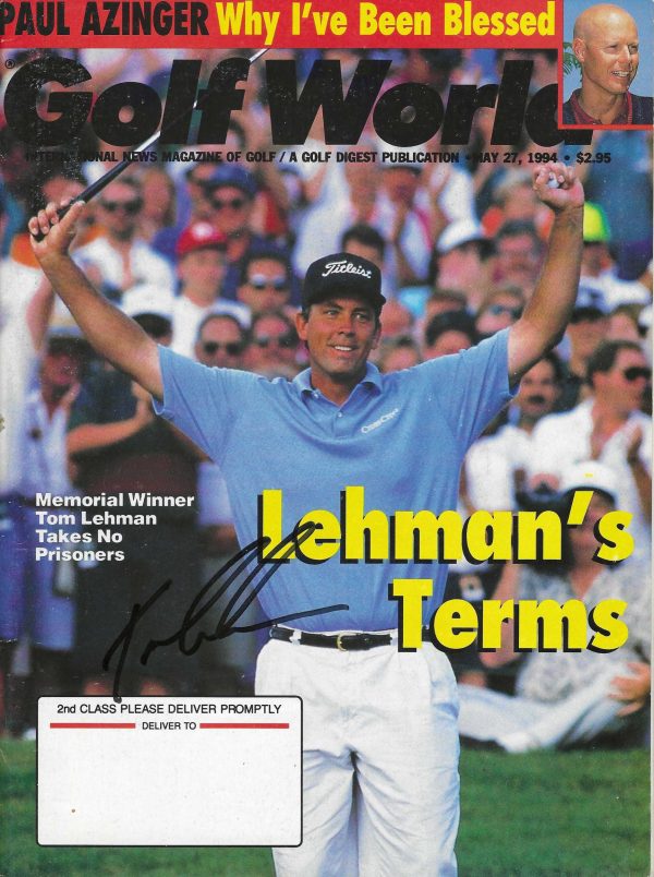 Autographed TOM LEHMAN Golf World Magazine 5/27/1994