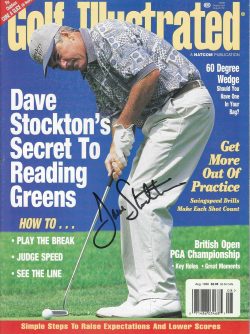 Autographed DAVE STOCKTON Golf Illustrated Magazine August 1996
