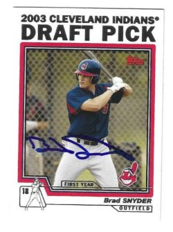 Autographed BRAD SNYDER Cleveland Indians 2004 Topps Card