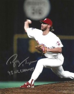 AUTOGRAPHED BOBBY THIGPEN "93 NL Champs" 8X10 Philadelphia Phillies Photo