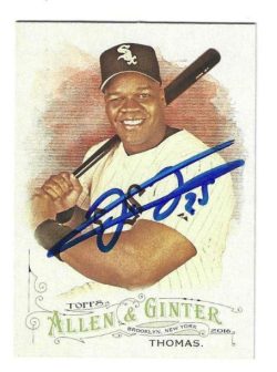 Autographed FRANK THOMAS Chicago White Sox 2016 Allen & Ginter Card