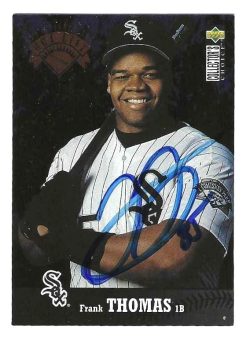 Autographed FRANK THOMAS Chicago White Sox 1997 Upper Deck Collectors Choice Card