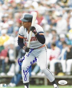 Autographed LOU WHITAKER 8x10 Detroit Tigers Photo JSA