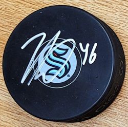 Autographed VILLE OTTAVEINEN Seattle Kraken Hockey Puck