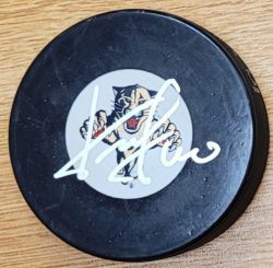 Autographed DANIIL TARASOV Florida Panthers Hockey Puck