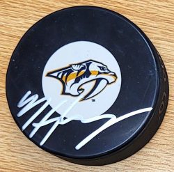 Autographed NICOLAS HAGUE Nashville Predators Hockey Puck