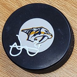 Autographed JUSTUS ANNUNEN Nashville Predators Hockey Puck