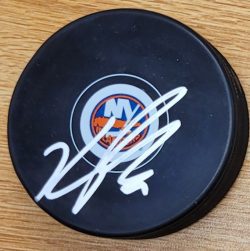 Autographed KYLE PALMIERI New York Islanders Hockey Puck