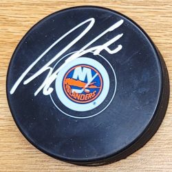 Autographed RYAN PULOCK New York Islanders Hockey Puck