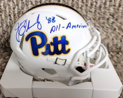 Autographed JERRY OLSAVSKY "88 All American" Pitt Panthers Mini Helmet