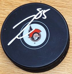 Autographed DANIEL ALFREDSSON Ottawa Senators Hockey Puck