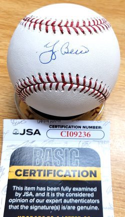 Autographed YOGI BERRA Official Major League Baseball JSA