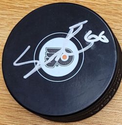 Autographed SAMUEL ERSSON Philadelphia Flyers Hockey Puck