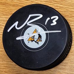 Autographed NICK BONINO Pittsburgh Penguins Hockey Puck