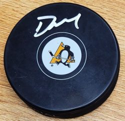 Autographed DAN MUSE Pittsburgh Penguins Hockey Puck
