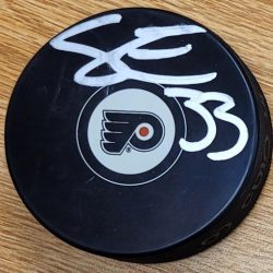 Autographed SAMUEL ERSSON Philadelphia Flyers Hockey Puck