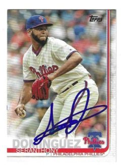 Autographed SERANTHONY DOMINGUEZ Philadelphia Phillies 2019 Topps Card