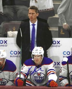 Autographed KRIS KNOBALUCH 8X10 Edmonton Oilers Photo