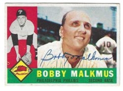 Autographed BOBBY MALKMUS Philadelphia Phillies 1960 Topps Card