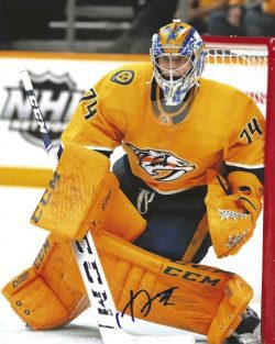 Autographed JUUSE SAROS 8x10 Nashville Predators Photo