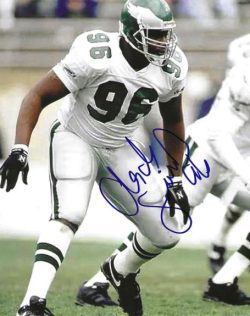 Autographed CLYDE SIMMONS 8x10 Philadelphia Eagles Photo