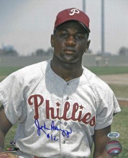 AUTOGRAPHED JOHNNY BRIGGS 8X10 Philadelphia Phillies Photo