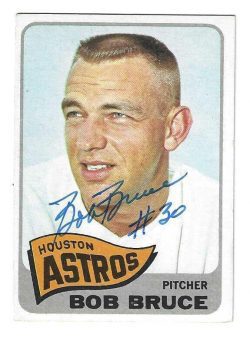Autographed BOB BRUCE Houston Astros 1965 Topps Card