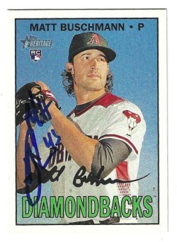 Autographed MATT BUSCHMANN Arizona Diamondbacks 2016 Topps Heritage Card #540