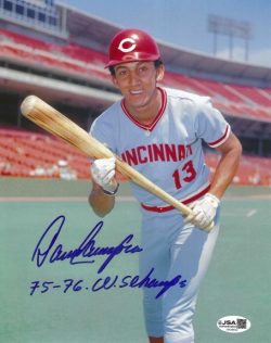 AUTOGRAPHED DAVE CONCEPCION "75,76 WS Champs" 8x10 Cincinnati Reds Photo JSA