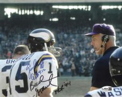 Autographed GARY CUOZZO and BUD GRANT 8X10 Minnesota Vikings Photo JSA