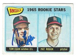 Autographed TOM EGAN California Angels 1965 Topps Card
