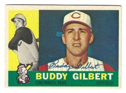 Autographed BUDDY GILBERT Cincinnati Reds 1960 Topps Card