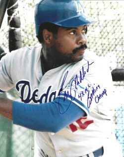 AUTOGRAPHED BILL MADLOCK "4X NL Batting Champ" 8x10 Los Angeles Dodgers photo
