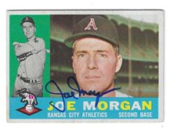 Autographed JOE MORGAN Kansas City A's 1960 Topps Card