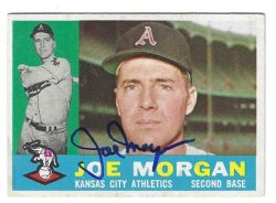 Autographed JOE MORGAN Kansas City A's 1960 Topps Card