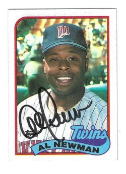 Autographed AL NEWMAN Minnesota Twins 1989 Topps Card