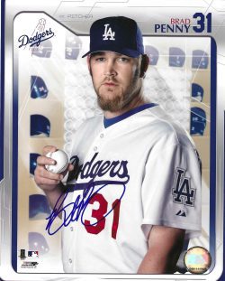 AUTOGRAPHED  BRAD PENNY 8x10 Los Angels Dodgers photo