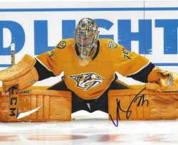 Autographed JUUSE SAROS 8x10 Nashville Predators Photo