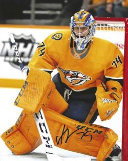 Autographed JUUSE SAROS 8x10 Nashville Predators Photo