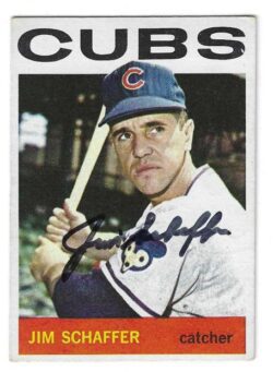 Autographed JIM SCHAFFER Chicago Cubs 1964 Topps Card