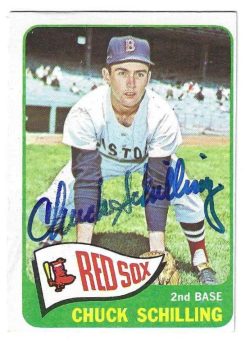Autographed CHUCK SCHILLING Boston Red Sox 1965 Topps Card